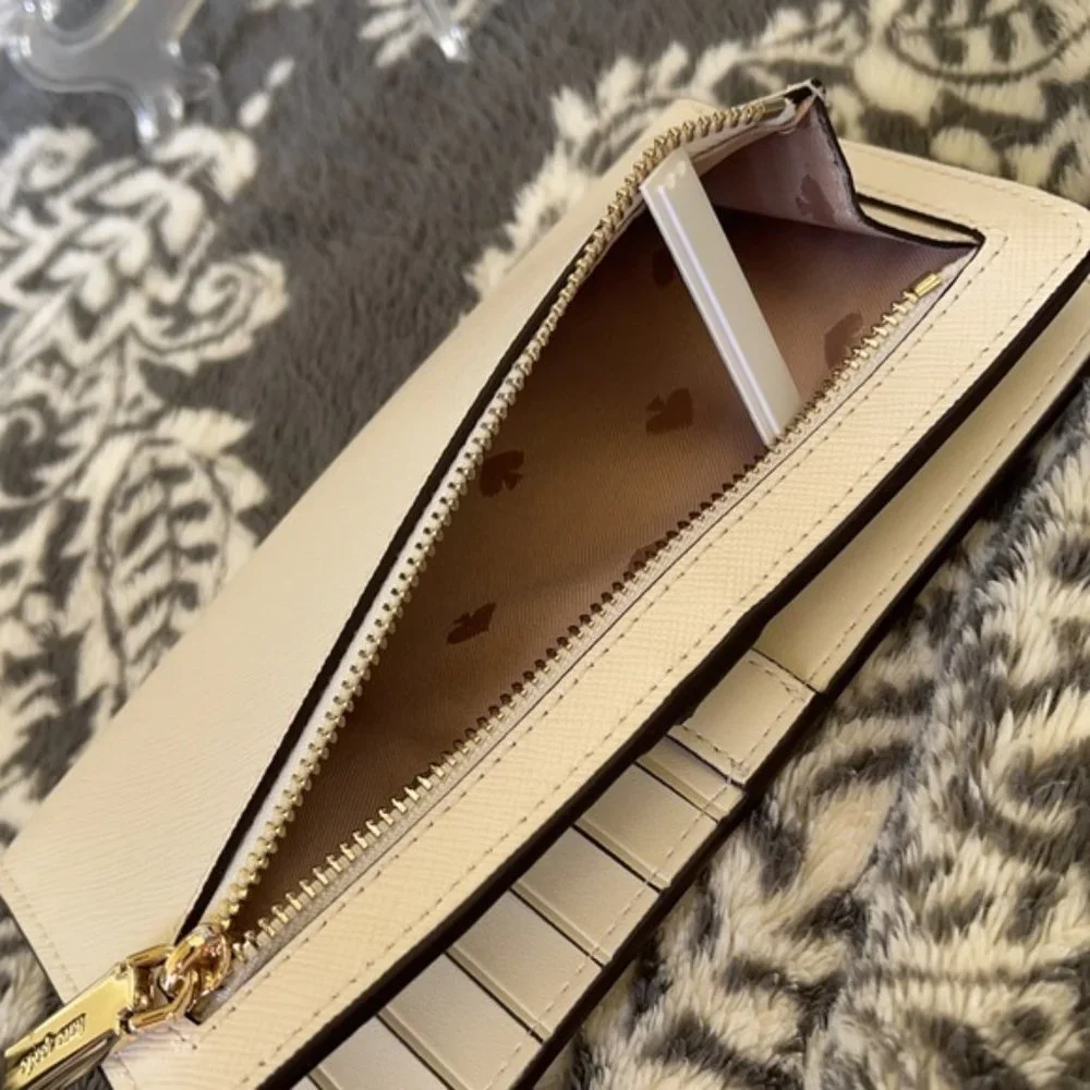 Kate Spade Staci Large Slim Bifold Wallet Parchment - Picture 7 of 16